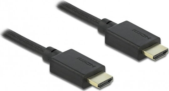 DeLock HDMI 2.1 Ultra High Speed 48Gbps 4K 120Hz HDR VRR Cable HDMI Male - HDMI Male 1m Black