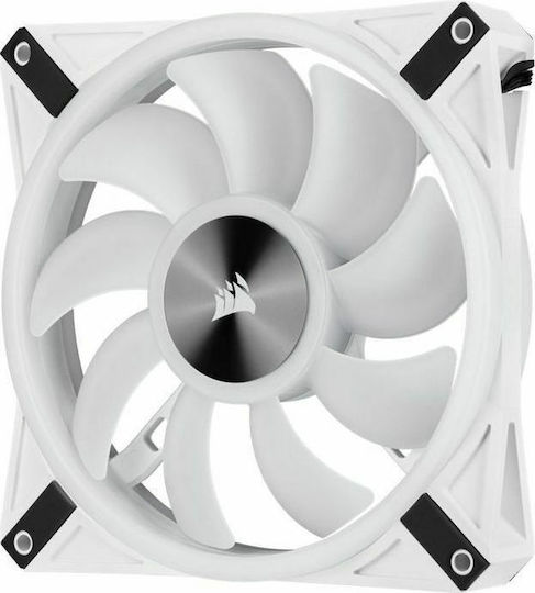 Corsair iCUE QL140 Case Fan 1250rpm 50.2cfm with RGB Lighting and 4-Pin PWM Connection White