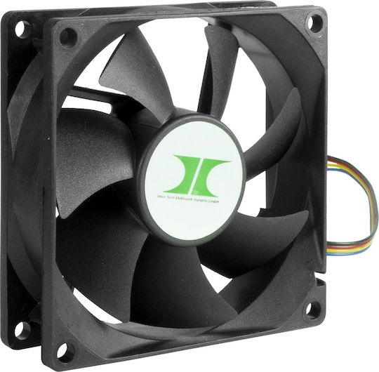 Inter-Tech Fan Set 80mm 4-Pin PWM Case Fan 4-pack