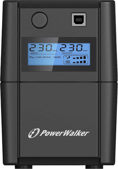 Powerwalker VI 650 SE LCD/IEC UPS Line-Interactive 650VA 360W με 4 IEC Πρίζες