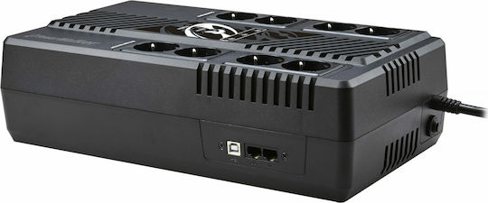 Powerwalker VI 800 MS UPS Line-Interactive 800VA 480W με 8 Schuko Πρίζες