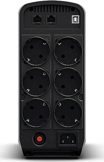 CyberPower CP550EPFCLCD UPS Line-Interactive 550VA 350W with 6 Schuko Power Plugs
