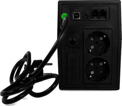 Green Cell Power Proof UPS Line-Interactive 600VA 360W with 2 Schuko Power Plugs