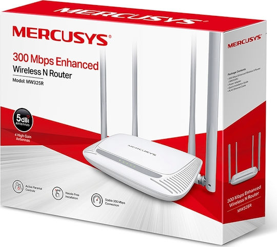 Mercusys MW325R v2 Wireless Router Wi‑Fi 4 with 3 Ports