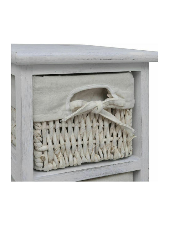 Drawers Storage Made of Wood & Fabric L25xW28xH74cm