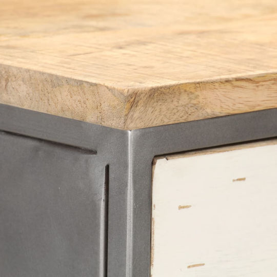 Drawers Storage Made of Metal & Wood with 5 Drawers Grey L45xW30xH105cm
