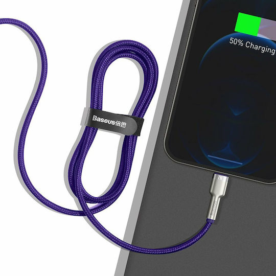 Baseus Cafule Series Braided USB-A to Lightning Cable 100W Purple 1m (CALJK-A05)