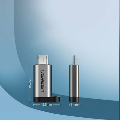 Ugreen Konverter USB-C weiblich zu Micro-USB männlich Gray (50590)
