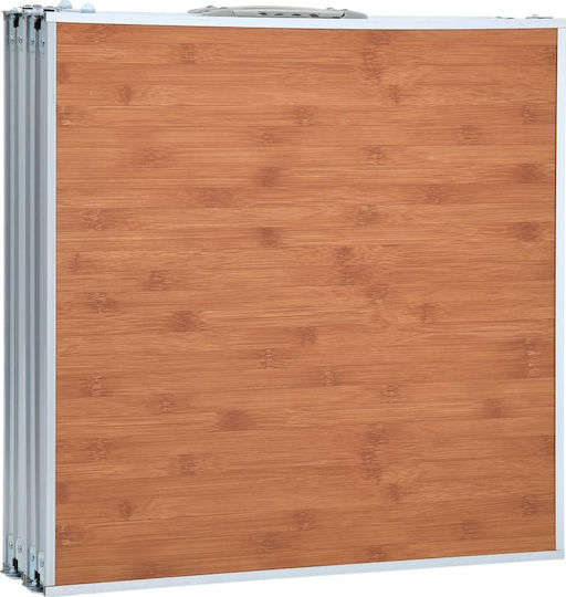 vidaXL Τραπέζι Αλουμινίου για Camping Πτυσσόμενο 240x60cm Καφέ