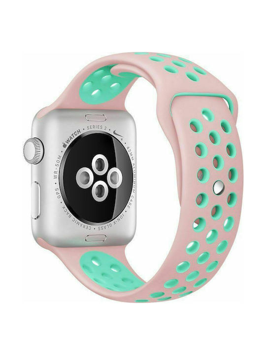 Tech-Protect Armband Silikon mit Pin Pink/Mint (Apple Watch 38/40/41mm)
