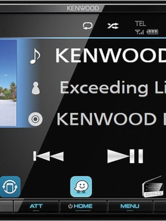 Kenwood Sistem Audio Auto 2 DIN (Bluetooth/USB/AUX/Wi-Fi/GPS/Apple CarPlay/Android Auto) cu Ecran Tactil 7"