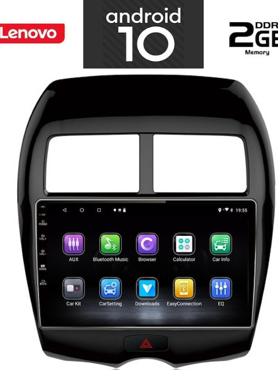 Lenovo Car-Audiosystem für Mitsubishi Asx 2009> (Bluetooth/USB/AUX/WiFi/GPS) mit Touchscreen 10.1"