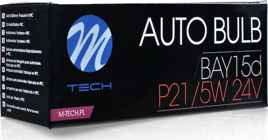 M-Tech Lamps Car & Motorcycle P21/5W-BAY15D-1157 24V 21W 10pcs