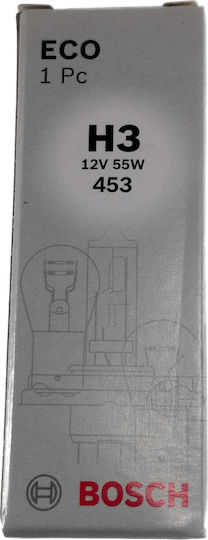 Bosch Lamps Car & Motorcycle Eco H3 Halogen 12V 55W 1pcs