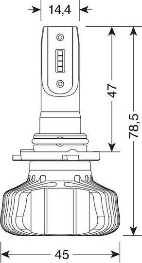 Lampa Lampen Auto & Motorrad Halo Led H10 / HB3 LED 6500K Kaltes Weiß 9-32V 20W 2Stück