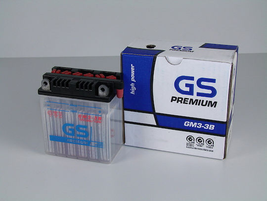 GS Open Type Motorcycle Battery CB3L-B with Capacity 3Ah