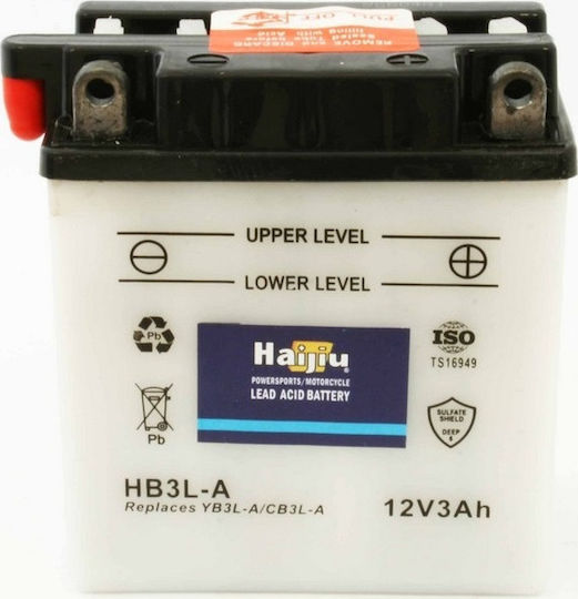 HaiJiu Deschis Baterie Motocicleta YB3L-A cu Capacitatea 3Ah