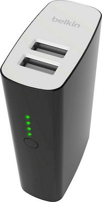 Belkin Mixit Power Bank 4000mAh με 2 Θύρες USB-A Μαύρο