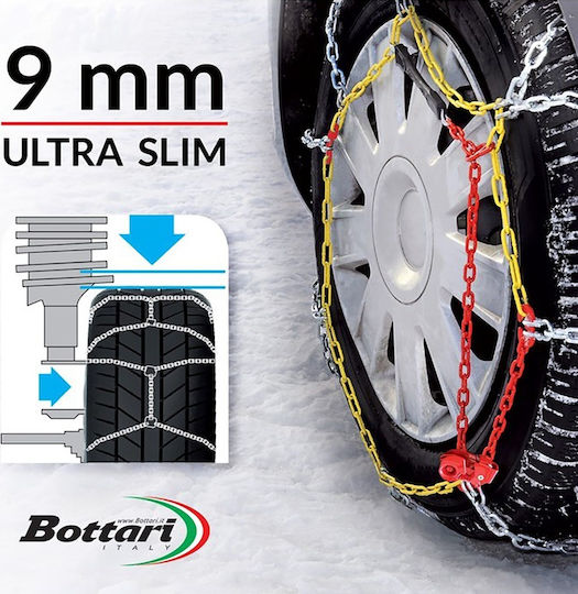 Bottari Rapid T2 No 30 Anti-slip Chains Thickness 9mm Passenger Car 2pcs