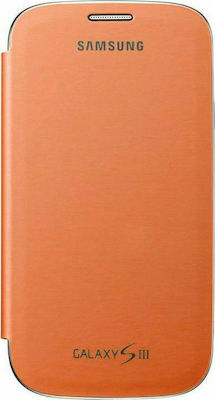 Samsung EFC-1G6FOE Bulk Book Δερματίνης Πορτοκαλί (Galaxy S3)