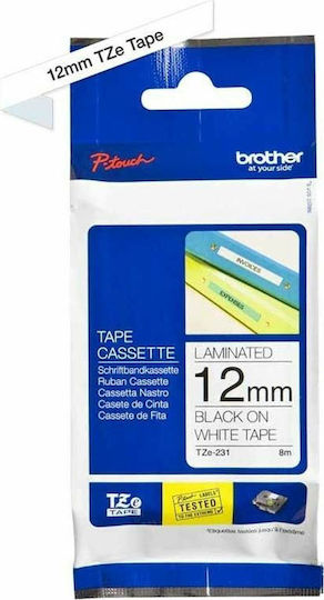 Brother Label Maker Tape 8m x 12mm White