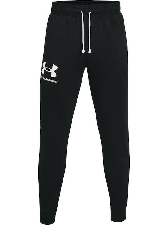 Rival Terry Sweatpants with Elastic Black
