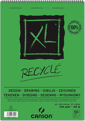 Canson Μπλοκ Ελεύθερου Σχεδίου XL Recycle Α3 160gr 25φύλλα