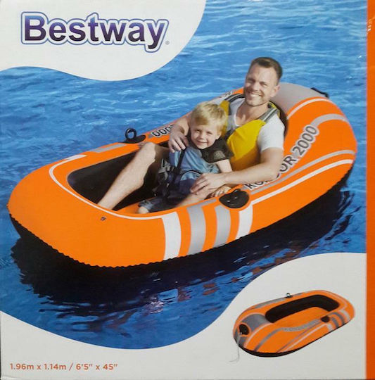 Bestway Hydro Force Raft II Barcă Gonflabilă pentru 1 Persoană Roșie 196x114buc