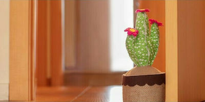 Door Stopper Cactus Fabric Brown 1pcs