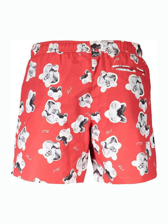 Karl Lagerfeld KL20MBM12 Herren Badehose Rot Blumen KL20MBM12_RED