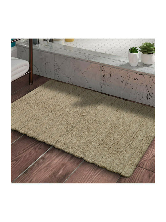 Lino Home Non-Slip Bath Mat Cotton Denny 2500000300 Beige 50x80cm