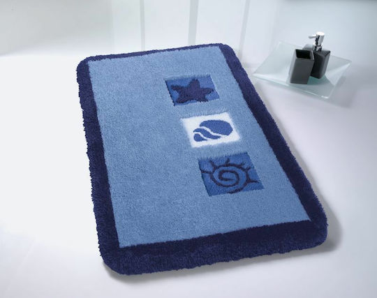 Kleine Wolke Non-Slip Bath Mat Beach 4581723357 Blue 55x65cm