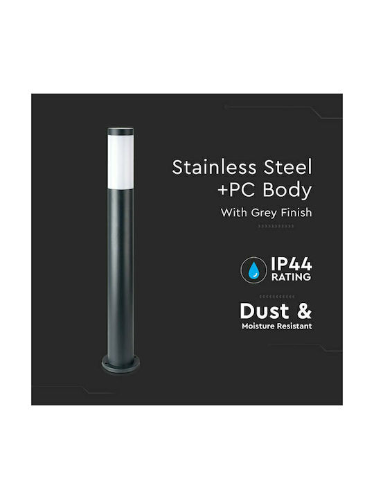 V-TAC Outdoor Small Post Floor Lamp IP44 for E27 Bulb Gray