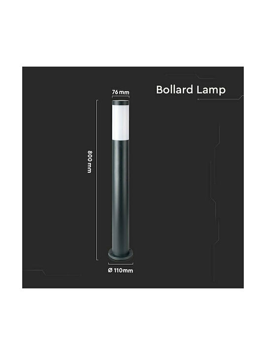 V-TAC Outdoor Floor Lamp Small Post IP44 for E27 Bulb Black