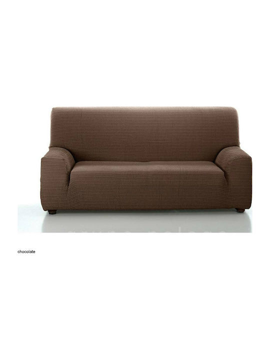 Mc Decor Three Seater Sofa Elastic Cover Akari Chocolate 170cm