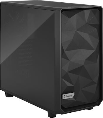 Fractal Design Meshify 2 Dark Tempered Glass Midi Tower Computer Case with Window Panel Black