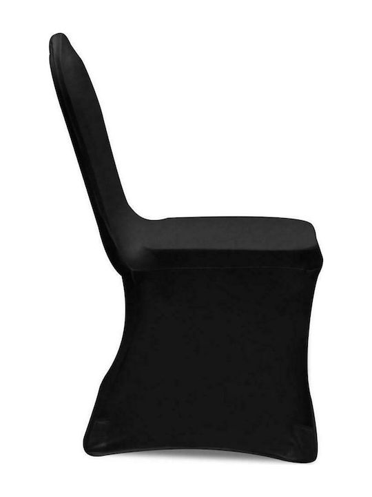 vidaXL Elastic Cover for Chair Black 6pcs 241198