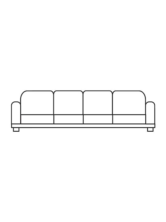 Mc Decor Four Seater sofa Elastic Cover Tunez Μωβ 230cm