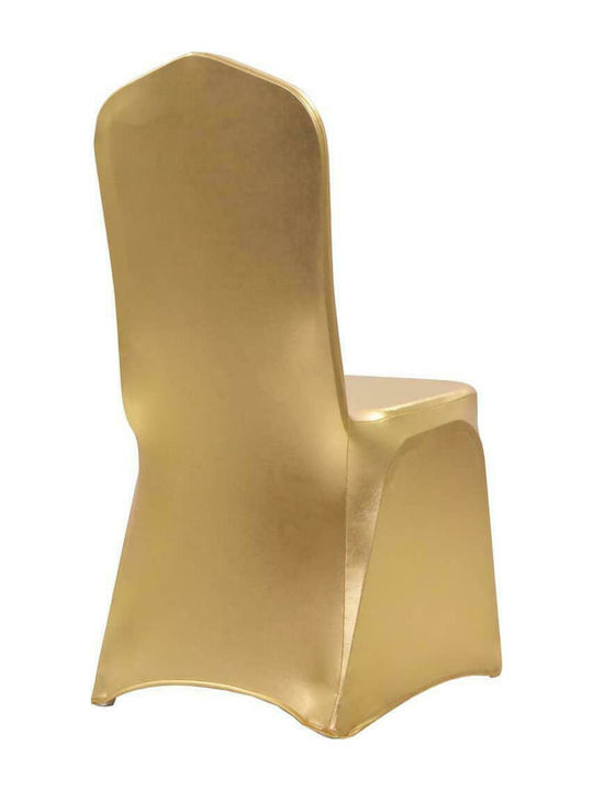vidaXL Elastic Cover for Chair Gold 6 pieces Gold 6pcs 133556