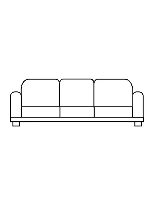 Mc Decor Three Seater Sofa Elastic Cover Tunez Πορτοκαλί 170cm