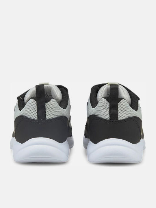 Fun Racer Kids Sports Shoes Running with Hoop & Loop Closure Gray