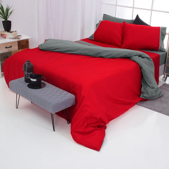 SB Home Simi Tagesdecke Einzelbett Baumwolle Rot 160x240cm