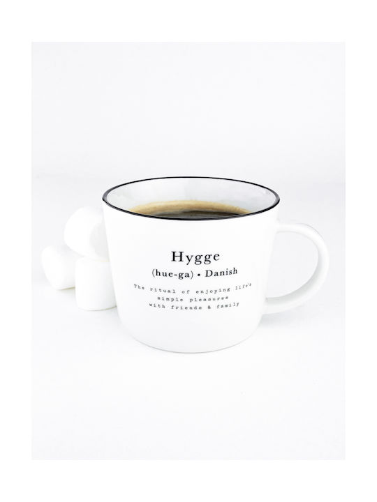 Dutch Rose Hygge Porcelain Cup White 320ml