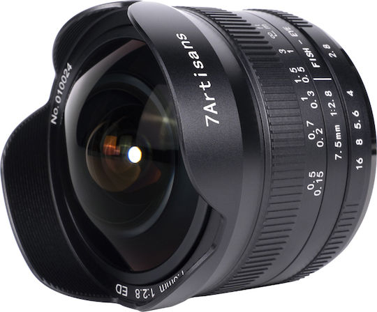 7artisans Crop Φωτογραφικός Φακός Photoelectric 7.5mm f/2.8 Mark II Fisheye / Wide Angle για Sony E Mount Μαύρος