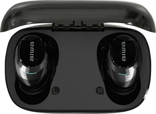 Aiwa EBTW-850 In-ear Bluetooth Handsfree Ακουστικά με Αντοχή στον Ιδρώτα και Θήκη Φόρτισης Μαύρα