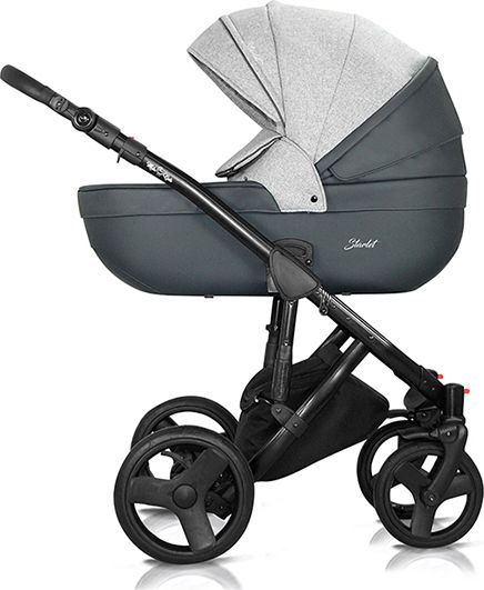 Milu Kids Starlet Eko Ρυθμιζόμενο Καρότσι 2 σε 1 Kατάλληλο για Nεογέννητο Creamy-Grey 13.10kg