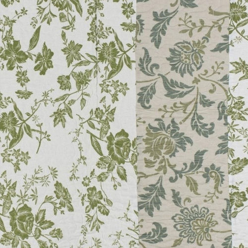 Silk Fashion 7378-5 Tagesdecken Einzeln Grün 160x220cm 2 Stück