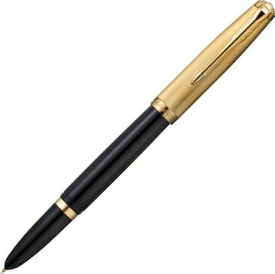 Parker 51 Premium Writing Pen Medium Black with Black και Blue Ink