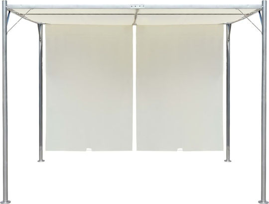 Πέργκολα Κήπου από Μέταλλο 300x300x225cm Λευκή 49323 Πέργκολα Κήπου από Μέταλλο 300x300x225cm Λευκή 49323