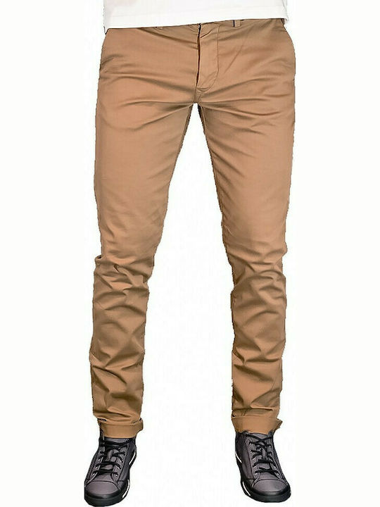 Scinn Taylor Herrenhose Chino Elastisch in Slim Passform Braun